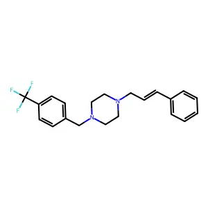 1-Cinnamyl-4-[[4-(trifluoromethyl)phenyl]methyl]piperazine structure