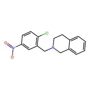 2-[(2-chloro-5-nitrophenyl)methyl]-3,4-dihydro-1H-isoquinoline structure