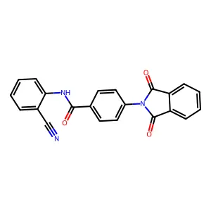 N-(2-cyanophenyl)-4-(1,3-dioxoisoindol-2-yl)benzamide structure