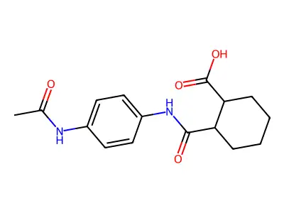 2-{[4-(Acetylamino)anilino]carbonyl}cyclohexanecarboxylic acid structure