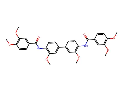 N-[4-[4-[(3,4-dimethoxybenzoyl)amino]-3-methoxyphenyl]-2-methoxyphenyl]-3,4-dimethoxybenzamide structure