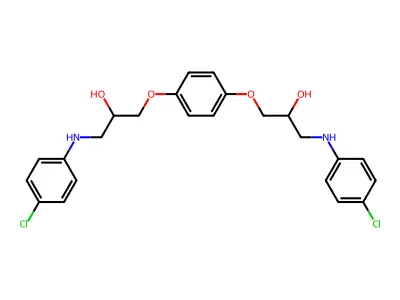1-(4-chloroanilino)-3-[4-[3-(4-chloroanilino)-2-hydroxypropoxy]phenoxy]propan-2-ol structure