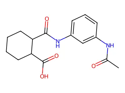 2-[(3-acetamidophenyl)carbamoyl]cyclohexane-1-carboxylic Acid structure
