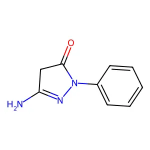 3-amino-1-phenyl-4,5-dihydro-1H-pyrazol-5-one structure