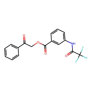 2-Oxo-2-phenylethyl 3-[(trifluoroacetyl)amino]benzoate structure