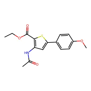 Ethyl 3-acetamido-5-(4-methoxyphenyl)thiophene-2-carboxylate structure