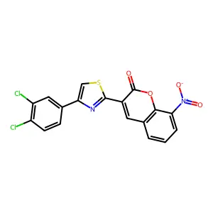 3-[4-(3,4-Dichlorophenyl)-1,3-thiazol-2-yl]-8-nitrochromen-2-one structure