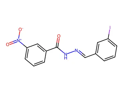 N-[(E)-(3-iodophenyl)methylideneamino]-3-nitrobenzamide structure