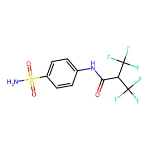 3,3,3-Trifluoro-N-(4-sulfamoylphenyl)-2-(trifluoromethyl)propionamide structure