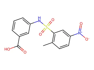 3-(2-Methyl-5-nitrobenzenesulfonamido)benzoic acid structure