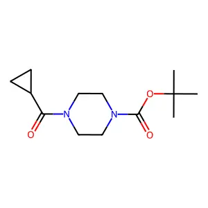 Tert-butyl 4-(cyclopropanecarbonyl)piperazine-1-carboxylate structure