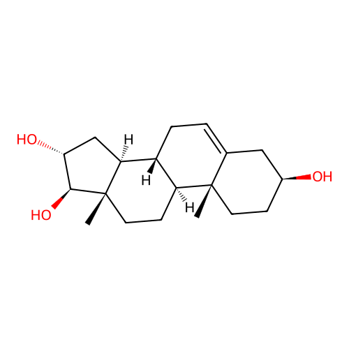 5-Androstene-3,16,17-triol structure