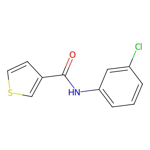 N-(3-chlorophenyl)thiophene-3-carboxamide structure