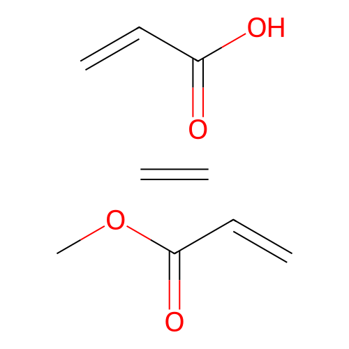 Ethene;methyl prop-2-enoate;prop-2-enoic acid structure