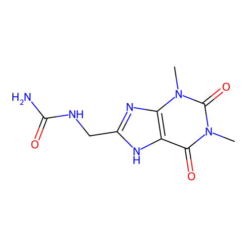 8-(Ureidomethyl)theophylline structure