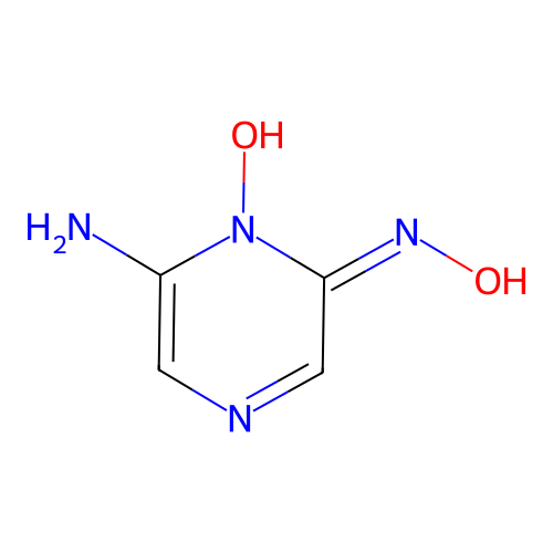 N-(6-amino-1-hydroxypyrazin-2-ylidene)hydroxylamine structure