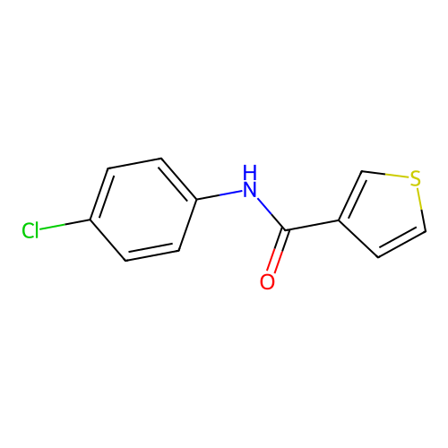 N-(4-chlorophenyl)thiophene-3-carboxamide structure