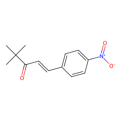 4,4-Dimethyl-1-(4-nitrophenyl)pent-1-en-3-one structure