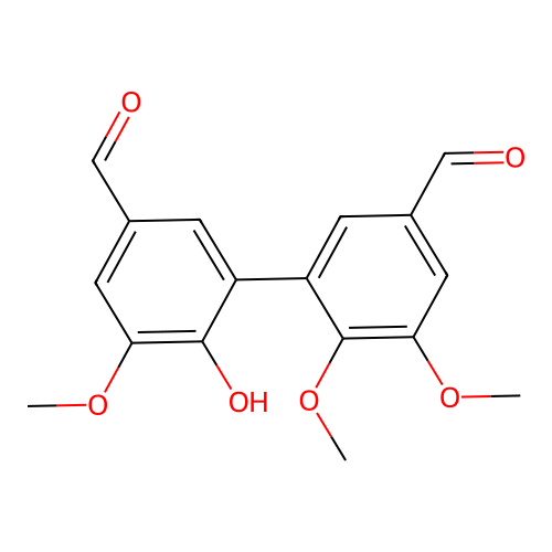 6-Hydroxy-5,5',6'-trimethoxy-[1,1'-biphenyl]-3,3'-dicarbaldehyde structure