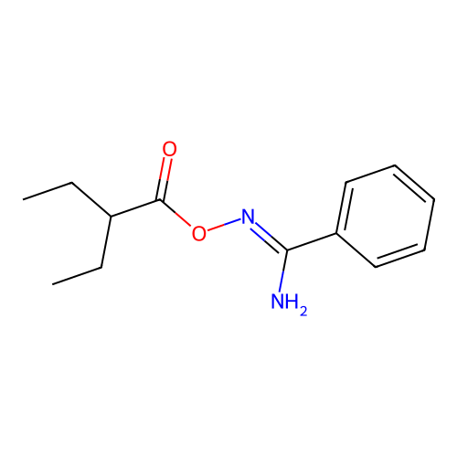 N'-[(2-ethylbutanoyl)oxy]benzenecarboximidamide structure