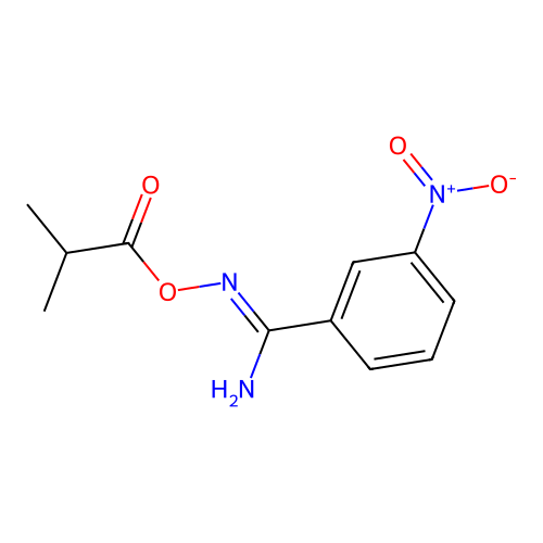 N'-[(2-methylpropanoyl)oxy]-3-nitrobenzenecarboximidamide structure
