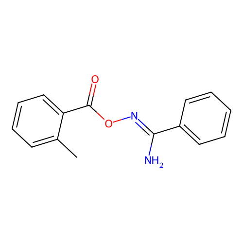 N'-[(2-methylbenzoyl)oxy]benzenecarboximidamide structure
