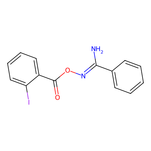 N'-{[(2-iodophenyl)carbonyl]oxy}benzenecarboximidamide structure