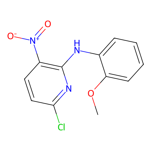 6-chloro-N-(2-methoxyphenyl)-3-nitropyridin-2-amine structure