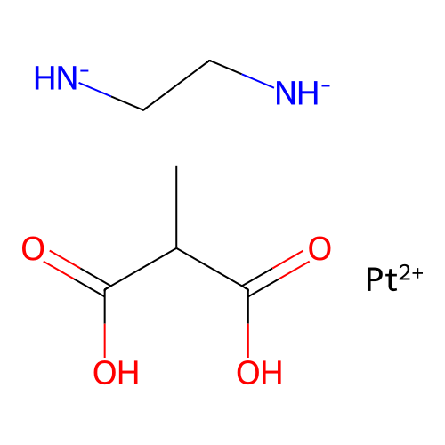 Platinum, (ethylenediamino)(methylmalonato)- structure