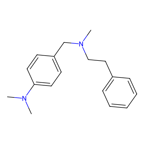 N,N-dimethyl-4-[[methyl(2-phenylethyl)amino]methyl]aniline structure
