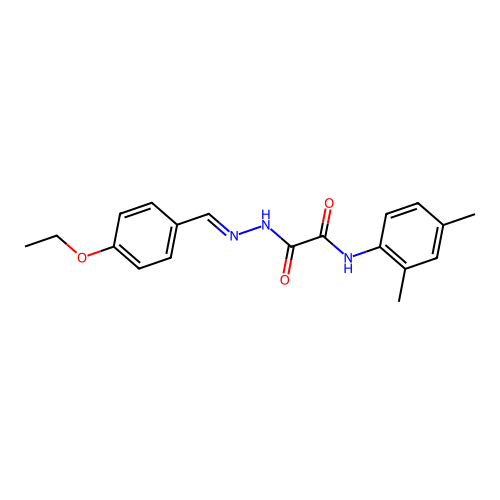 N-(2,4-dimethylphenyl)-N'-[(E)-(4-ethoxyphenyl)methylideneamino]oxamide structure