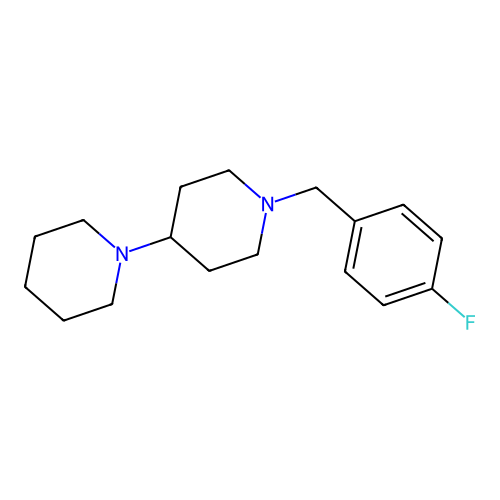 1-[(4-Fluorophenyl)methyl]-4-piperidylpiperidine structure