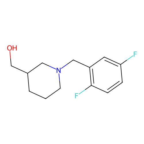 {1-[(2,5-Difluorophenyl)methyl]piperidin-3-yl}methanol structure