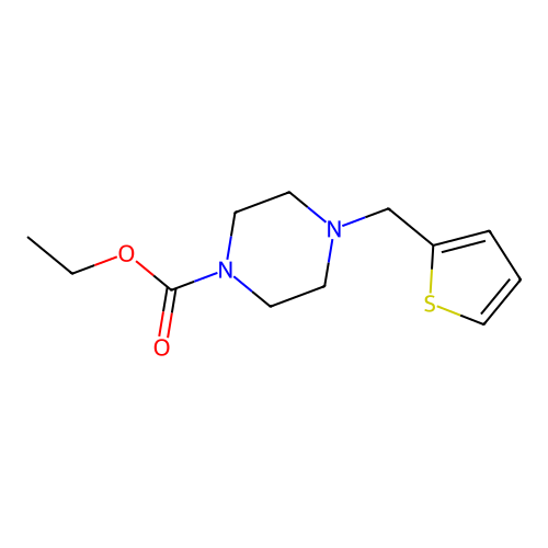 Ethyl 4-(2-thienylmethyl)-1-piperazinecarboxylate structure
