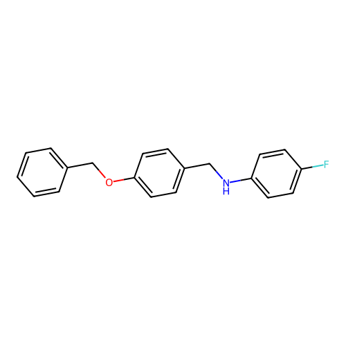 N-[4-(benzyloxy)benzyl]-4-fluoroaniline structure