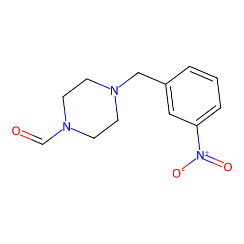 4-(3-Nitrobenzyl)-1-piperazinecarbaldehyde structure