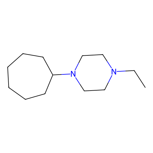1-Cycloheptyl-4-ethylpiperazine structure