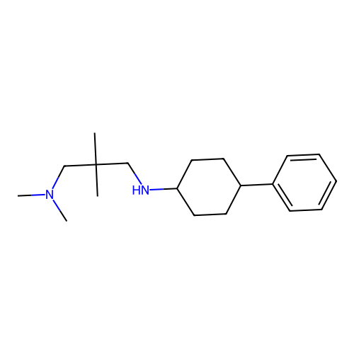 N,N,2,2-tetramethyl-N'-(4-phenylcyclohexyl)propane-1,3-diamine structure