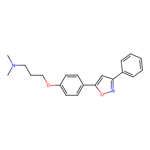 1-Propanamine, N,N-dimethyl-3-[4-(3-phenyl-5-isoxazolyl)phenoxy]- structure
