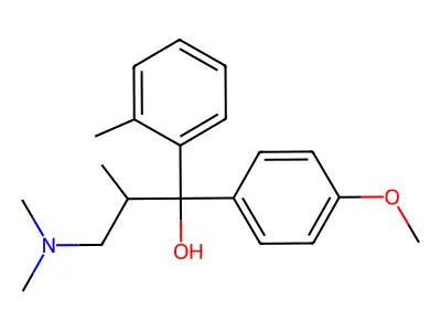 Benzhydrol, alpha-(2-(dimethylamino)-1-methylethyl)-4'-methoxy-2-methyl- structure