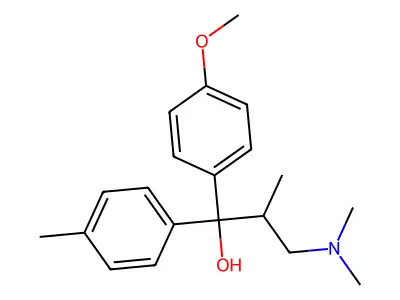 Benzhydrol, alpha-(2-(dimethylamino)-1-methylethyl)-4-methoxy-4'-methyl- structure