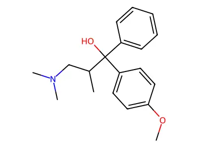 Benzhydrol, alpha-(2-(dimethylamino)-1-methylethyl)-4-methoxy- structure