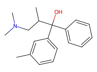 Benzhydrol, alpha-(2-(dimethylamino)-1-methylethyl)-3-methyl- structure
