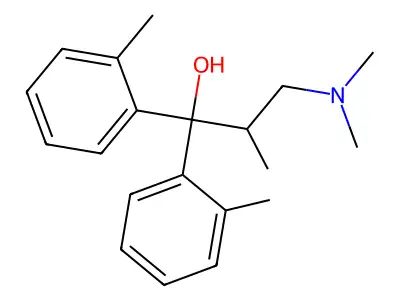 Benzhydrol, alpha-(2-(dimethylamino)-1-methylethyl)-2,2'-dimethyl- structure