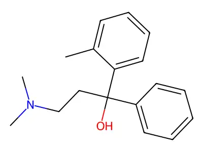 Benzhydrol, alpha-(2-(dimethylamino)ethyl)-2-methyl- structure