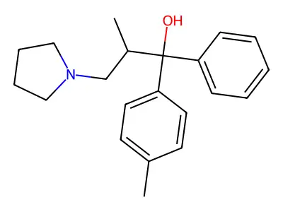 2-Methyl-1-(4-methylphenyl)-1-phenyl-3-(pyrrolidin-1-yl)propan-1-ol structure