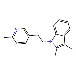 2,3-dimethyl-1-[2-(6-methylpyridin-3-yl)ethyl]-1H-indole structure