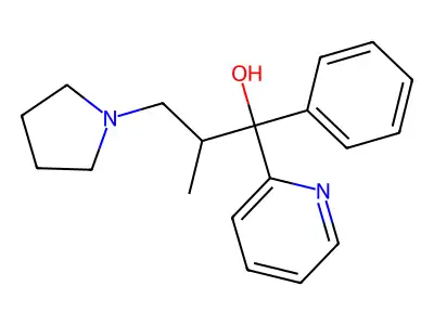 2-Pyridinemethanol, alpha-(1-methyl-2-(1-pyrrolidinyl)ethyl)-alpha-phenyl- structure