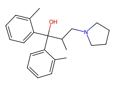 1-Pyrrolidinepropanol, beta-methyl-alpha,alpha-di-o-tolyl- structure