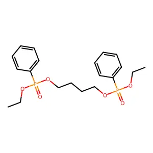 [Ethoxy-[4-[ethoxy(phenyl)phosphoryl]oxybutoxy]phosphoryl]benzene structure